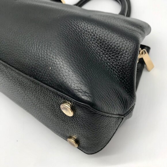 Michael Kors Black Pebbled Leather Florence Convertible Satchel - Picture 8 of 10